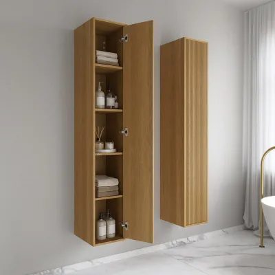 Noorwork NHC3317 - 30x35x170 cm, Snedker-højskab i Natur Eg 