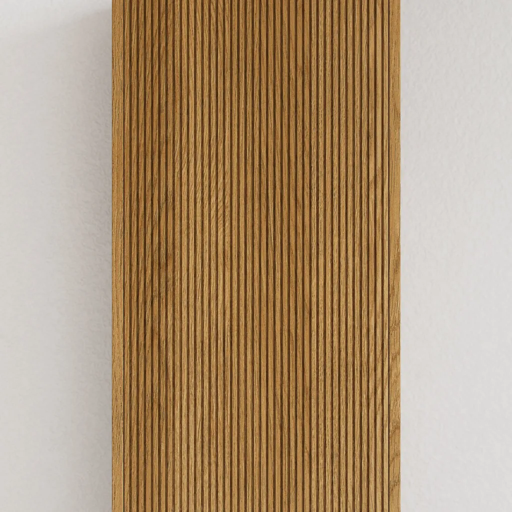 Noorwork NHC4317 - 40x35x170 cm, Snedkerhøjskab m/2 skuffer i Natur Eg 