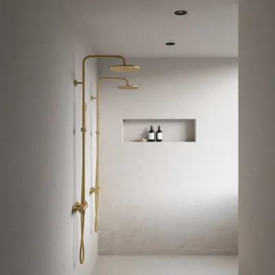 Semplice Rain DeLuxe SRL02 - SmartTerm Ø25 EasyClean, PVD Børstet Messing