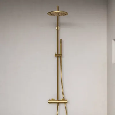 Semplice Rain DeLuxe SRL02 - SmartTerm Ø25 EasyClean, PVD Børstet Messing