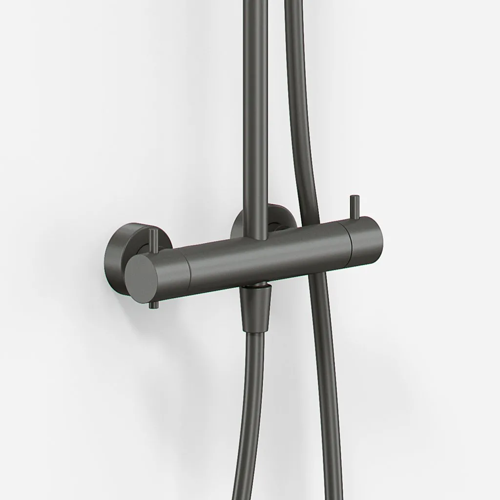 Semplice Rain DeLuxe SRL02 - SmartTerm Ø25 EasyClean, PVD Matt Gun Metal