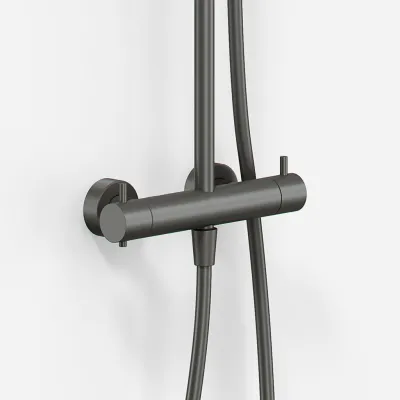 Semplice Rain DeLuxe SRL02 - SmartTerm Ø25 EasyClean, PVD Matt Gun Metal