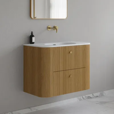 Noorwork 80 - Snedkermøbel i Natur Eg inkl. Mathvid Corian® Vaskebordplade