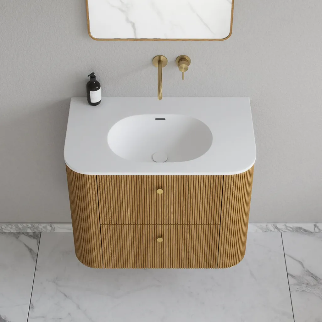 Noorwork 80 - Snedkermøbel i Natur Eg inkl. Mathvid Corian® Vaskebordplade