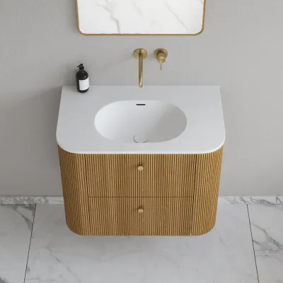 Noorwork 80 - Snedkermøbel i Natur Eg inkl. Mathvid Corian® Vaskebordplade