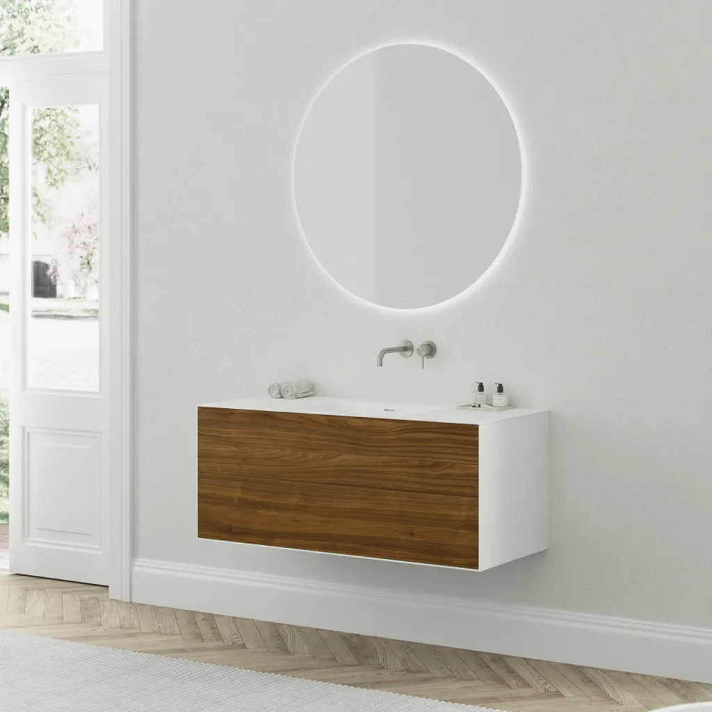 Copenhagen Chic 120 - MKII, Glacier White Corian® m/American Walnut
