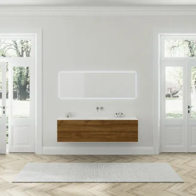 Copenhagen Chic 180 - MKII, Glacier White Corian® m/American Walnut