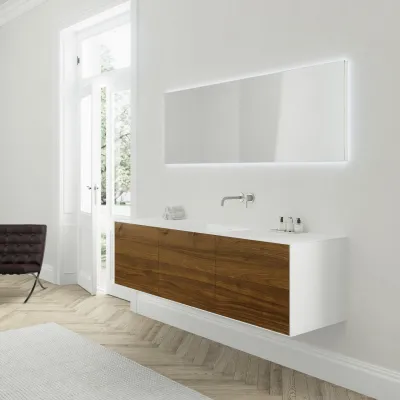 Copenhagen Chic 180 - MKII, Glacier White Corian® m/American Walnut
