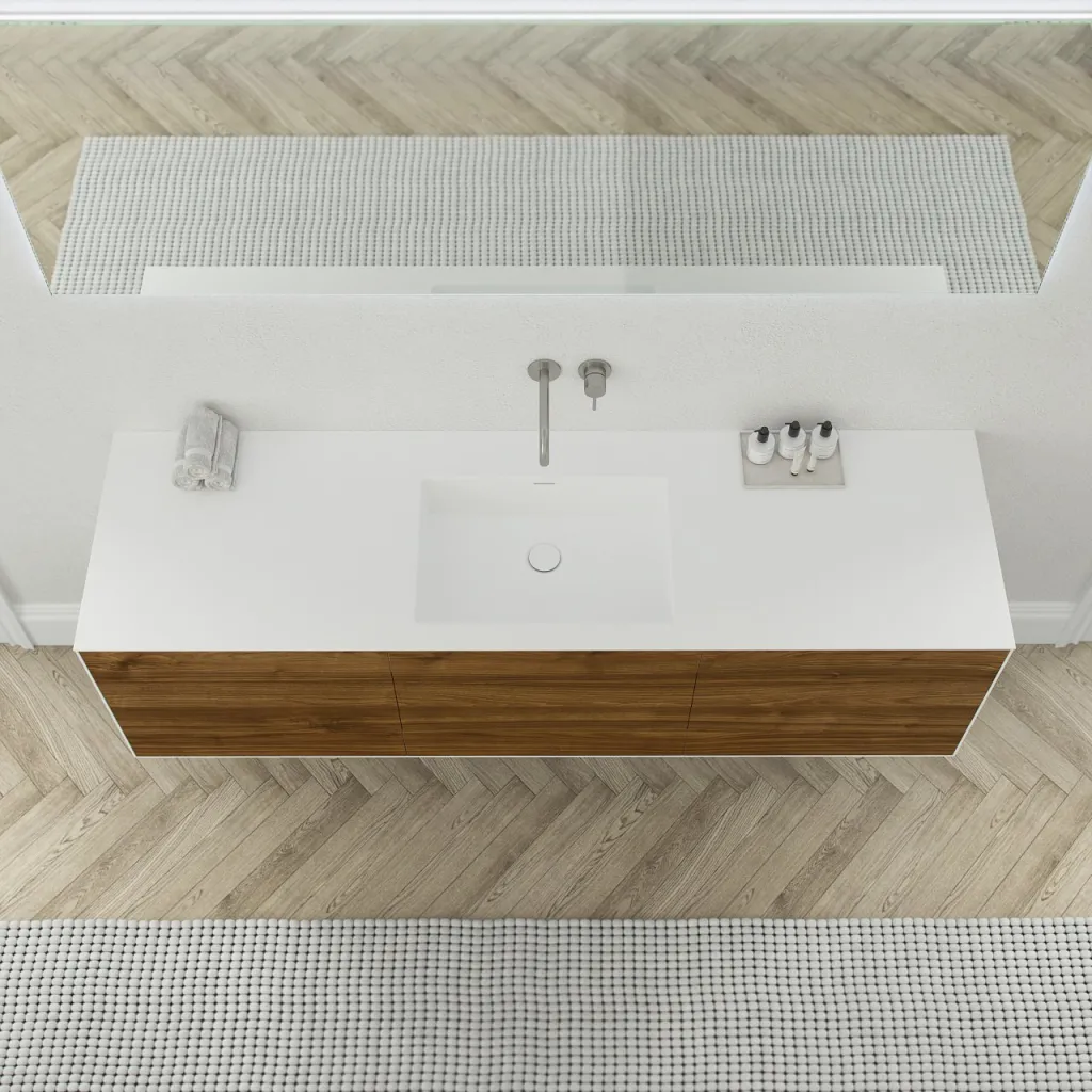 Copenhagen Chic 180 - MKII, Glacier White Corian® m/American Walnut
