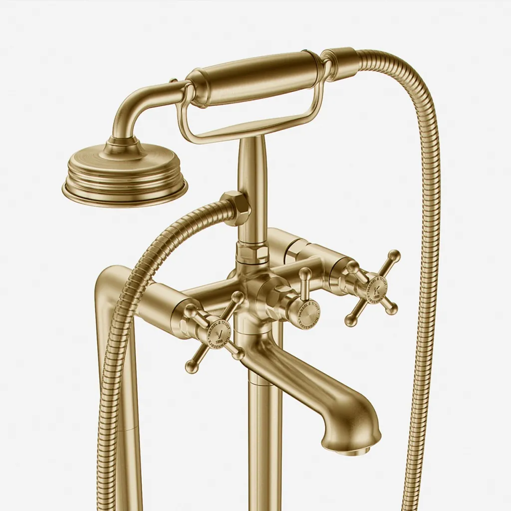 Hassel&Teudt HBK702 - Karbatteri fritstående, PVD Børstet messing