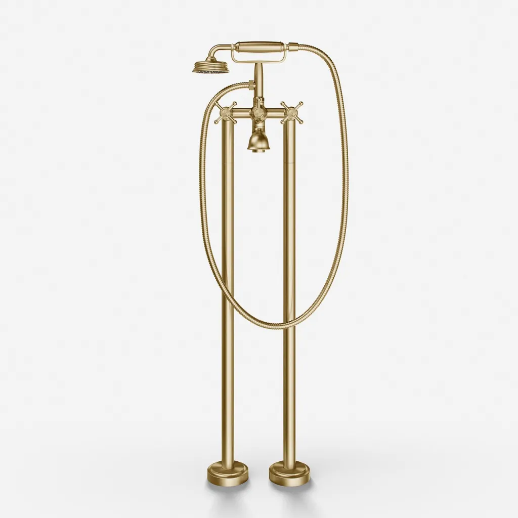 Hassel&Teudt HBK702 - Karbatteri fritstående, PVD Børstet messing