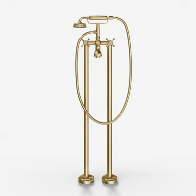 Hassel&Teudt HBK702 - Karbatteri fritstående, PVD Børstet messing