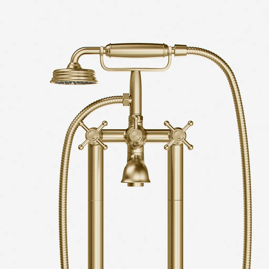 Hassel&Teudt HBK702 - Karbatteri fritstående, PVD Børstet messing