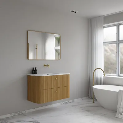 Noorwork 100 - Snedkermøbel i Natur Eg inkl. Mathvid Corian® Vaskebordplade