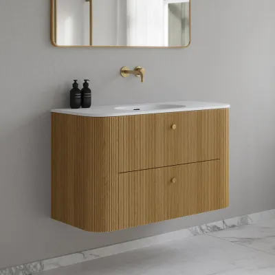 Noorwork 100 - Snedkermøbel i Natur Eg inkl. Mathvid Corian® Vaskebordplade