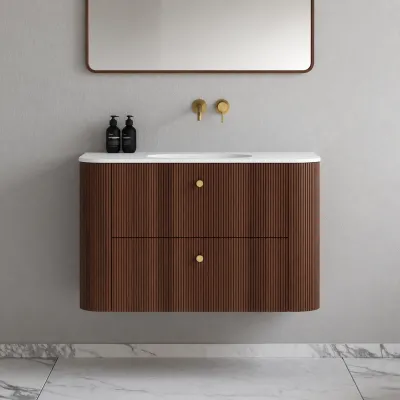 Noorwork 100 - Snedkermøbel i Valnød inkl. Mathvid Corian® Vaskebordplade