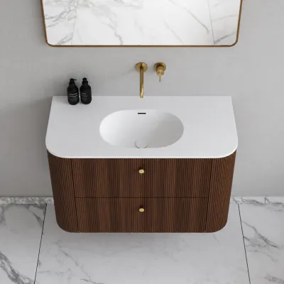 Noorwork 100 - Snedkermøbel i Valnød inkl. Mathvid Corian® Vaskebordplade