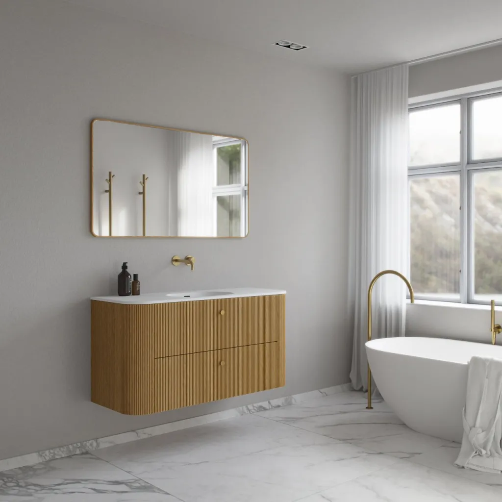Noorwork 120 - Snedkermøbel i Natur Eg inkl. Mathvid Corian® Vaskebordplade