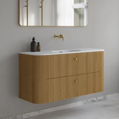 Noorwork 120 - Snedkermøbel i Natur Eg inkl. Mathvid Corian® Vaskebordplade