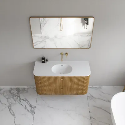 Noorwork 120 - Snedkermøbel i Natur Eg inkl. Mathvid Corian® Vaskebordplade