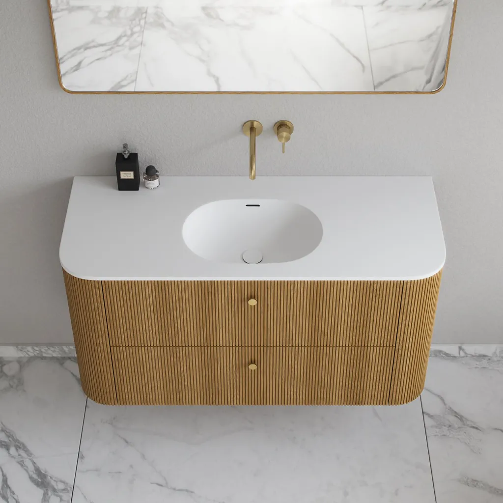 Noorwork 120 - Snedkermøbel i Natur Eg inkl. Mathvid Corian® Vaskebordplade
