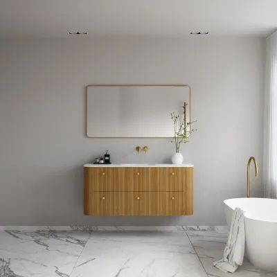 Noorwork 140 - Snedkermøbel i Natur Eg inkl. Mathvid Corian® Vaskebordplade