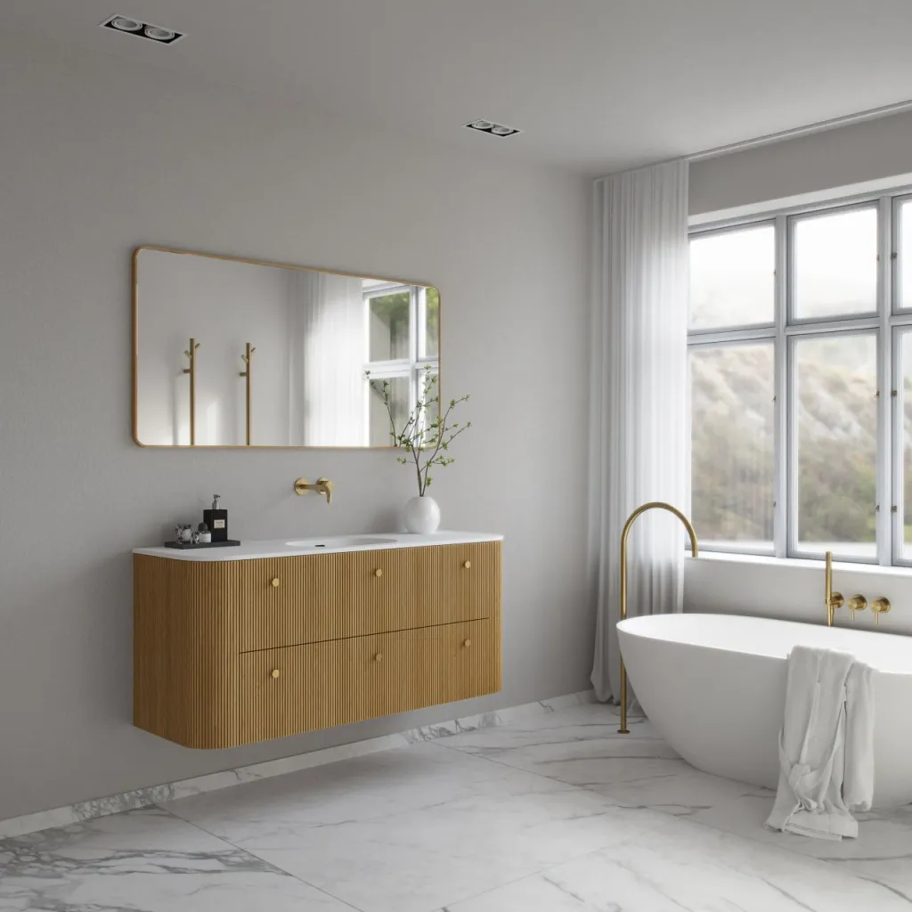 Noorwork 140 - Snedkermøbel i Natur Eg inkl. Mathvid Corian® Vaskebordplade