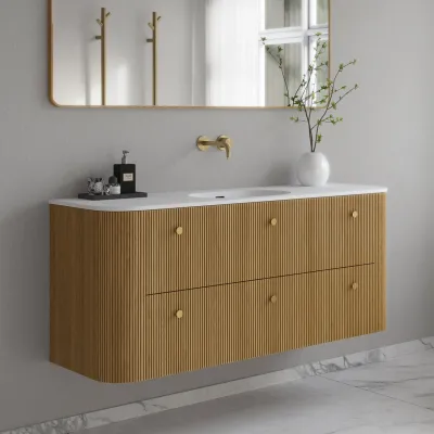 Noorwork 140 - Snedkermøbel i Natur Eg inkl. Mathvid Corian® Vaskebordplade