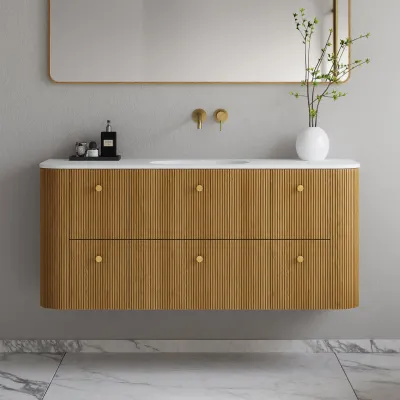 Noorwork 140 - Snedkermøbel i Natur Eg inkl. Mathvid Corian® Vaskebordplade