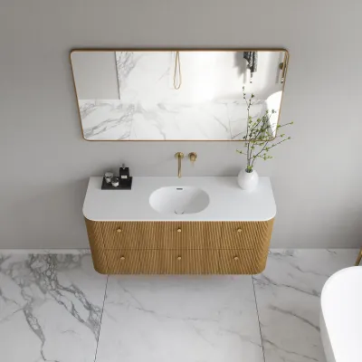 Noorwork 140 - Snedkermøbel i Natur Eg inkl. Mathvid Corian® Vaskebordplade