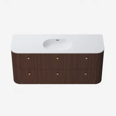 Noorwork 140 - Snedkermøbel i Valnød inkl. Mathvid Corian® Vaskebordplade