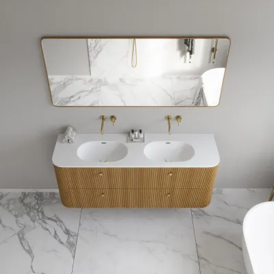 Noorwork 160D - Snedkermøbel i Natur Eg inkl. Mathvid Corian® Vaskebordplade