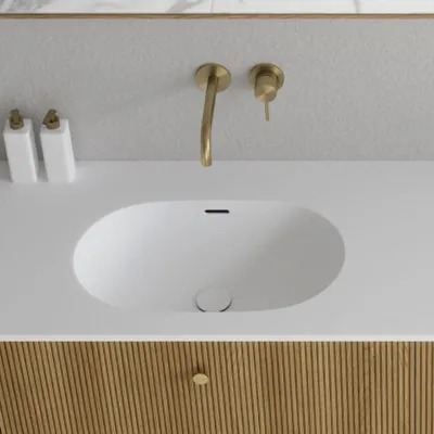 Noorwork 160D - Snedkermøbel i Natur Eg inkl. Mathvid Corian® Vaskebordplade