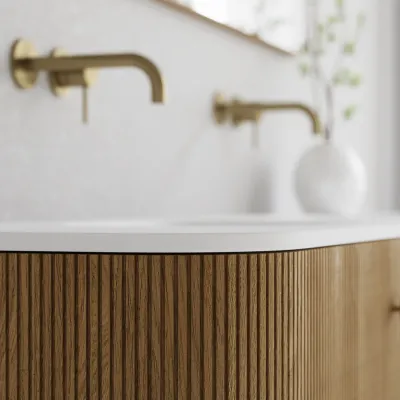 Noorwork 160D - Snedkermøbel i Natur Eg inkl. Mathvid Corian® Vaskebordplade