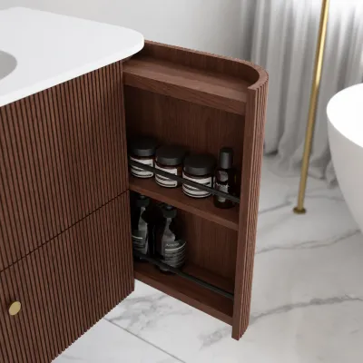 Noorwork 160D - Snedkermøbel i Valnød inkl. Mathvid Corian® Vaskebordplade