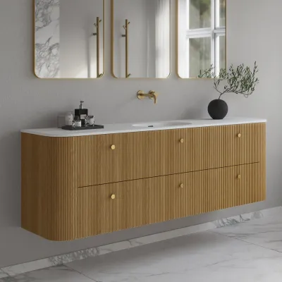 Noorwork 180 - Snedkermøbel i Natur Eg inkl. Mathvid Corian® Vaskebordplade