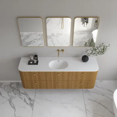 Noorwork 180 - Snedkermøbel i Natur Eg inkl. Mathvid Corian® Vaskebordplade