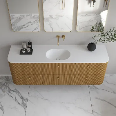 Noorwork 180 - Snedkermøbel i Natur Eg inkl. Mathvid Corian® Vaskebordplade