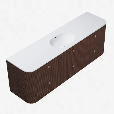 Noorwork 180 - Snedkermøbel i Valnød inkl. Mathvid Corian® Vaskebordplade