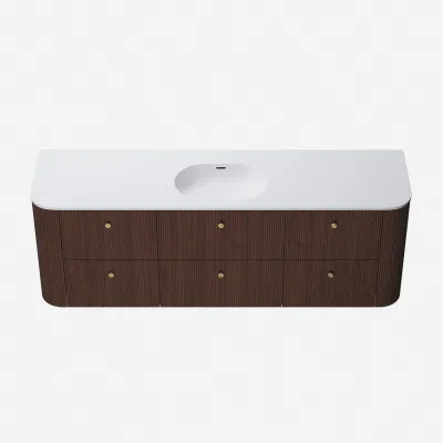 Noorwork 180 - Snedkermøbel i Valnød inkl. Mathvid Corian® Vaskebordplade