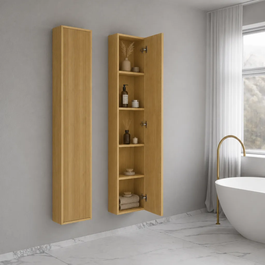Noorwork NHC3117 - Snedkerhøjskab I Light Oak, 30x16x170 cm.