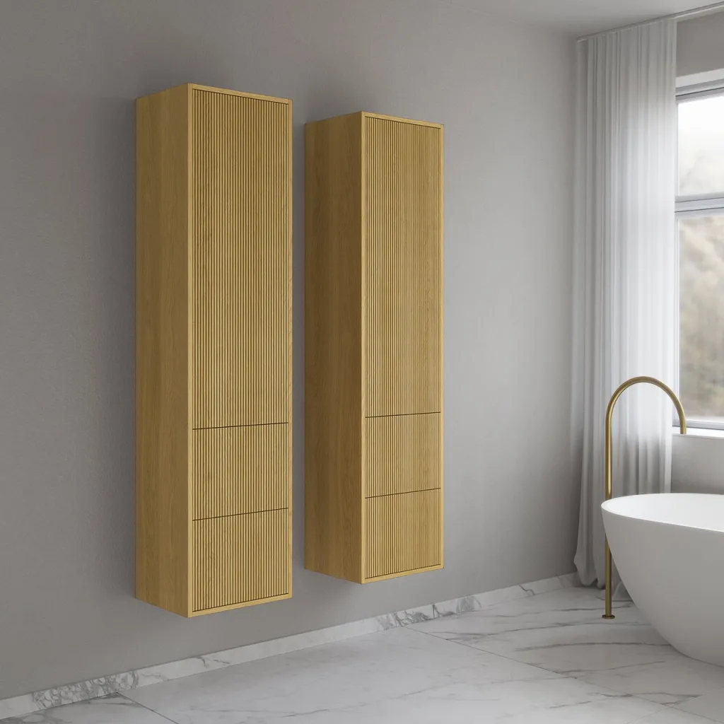 Noorwork NHC4317 - 40x35x170 cm High cabinet, Light Oak