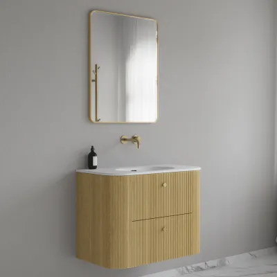 Noorwork 80 - Snedkermøbel i Lys Natur Eg inkl. Mathvid Corian® Vaskebordplade
