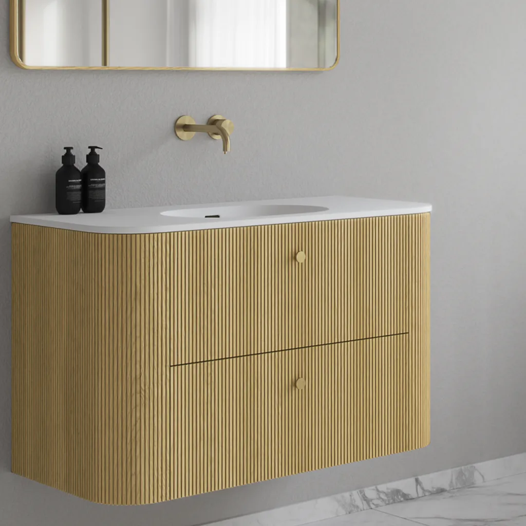 Noorwork 100 - Snedkermøbel i Lys Natur Eg inkl. Mathvid Corian® Vaskebordplade