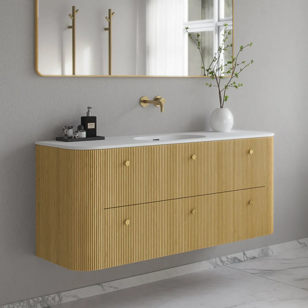 Noorwork 140 - Snedkermøbel i Lys Natur Eg inkl. Mathvid Corian® Vaskebordplade