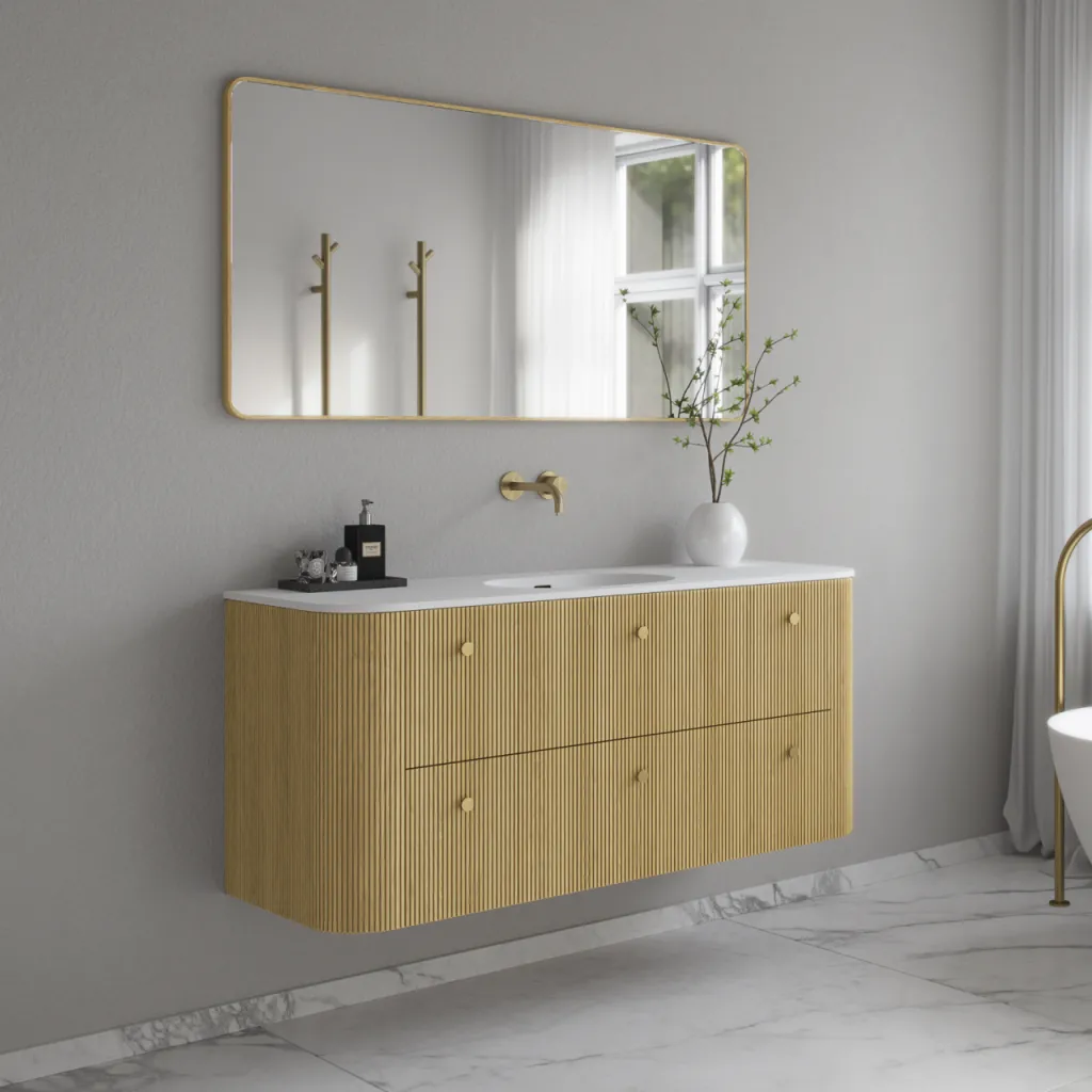 Noorwork 140 - Snedkermøbel i Lys Natur Eg inkl. Mathvid Corian® Vaskebordplade