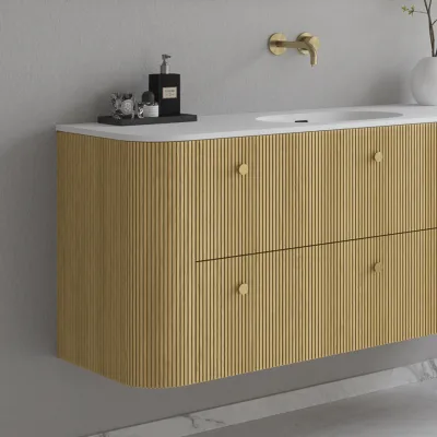Noorwork 140 - Snedkermøbel i Lys Natur Eg inkl. Mathvid Corian® Vaskebordplade