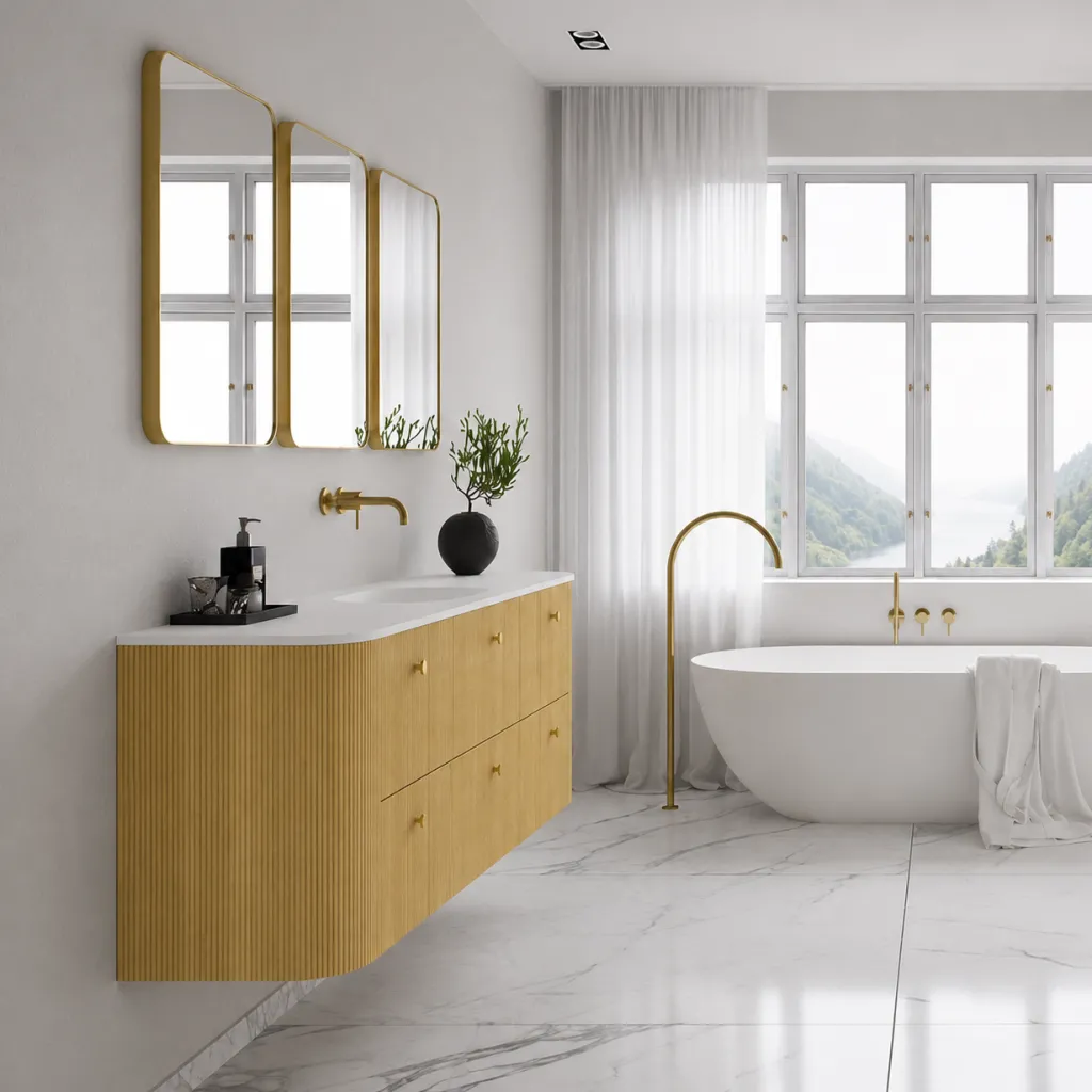 Noorwork 160 - Snedkermøbel i Lys Natur Eg inkl. Mathvid Corian® Vaskebordplade