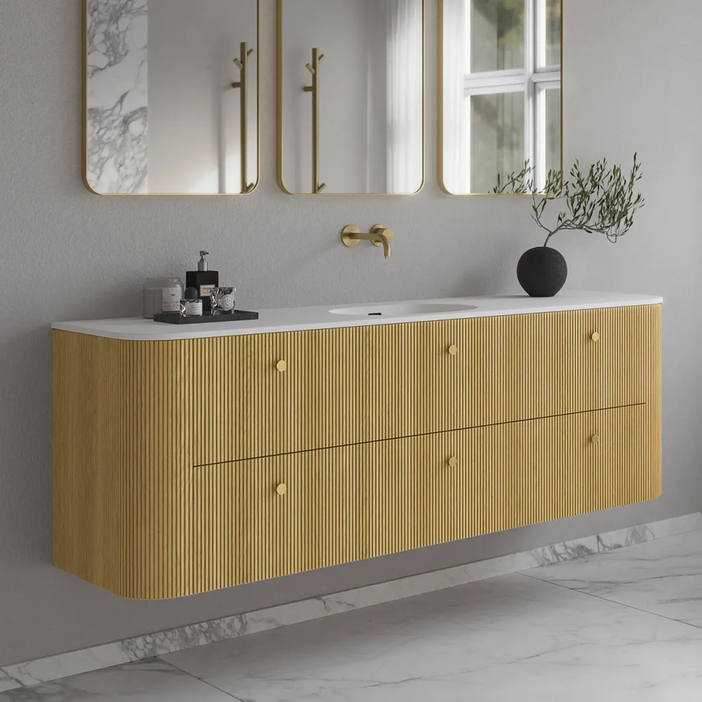Noorwork 180 - Snedkermøbel i Lys Natur Eg inkl. Mathvid Corian® Vaskebordplade