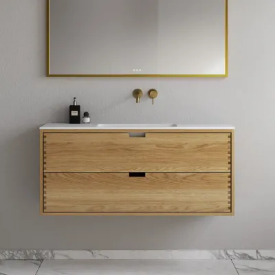 CPH Tapwork Soho 120 - MKIII, Fingertappet Snedkermøbel i Natur Eg inkl. Mathvid SolidTec® Vask